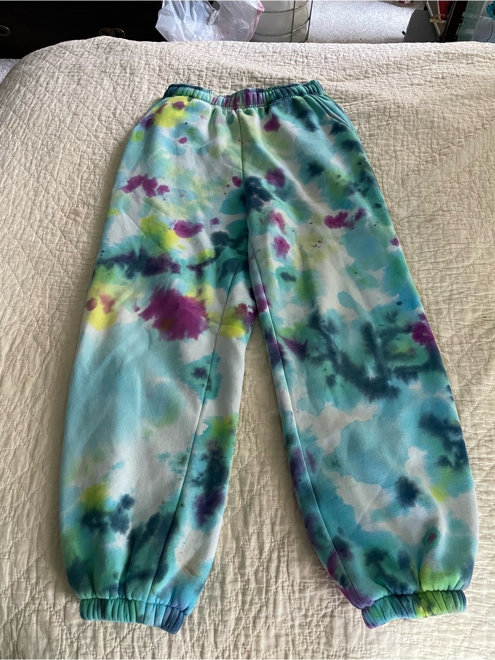 Hand tie dyed sweat pants